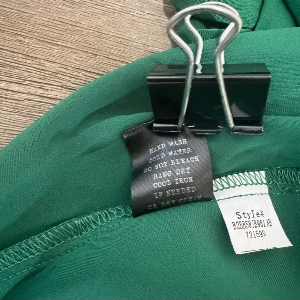 Adiva Emerald Green Wrap Blouse with Waist Tie | New with Tags - Picture 9 of 10